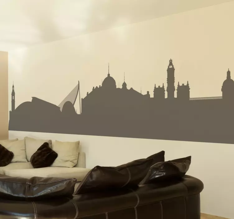 Pegatina silueta perfil Valencia - TenVinilo