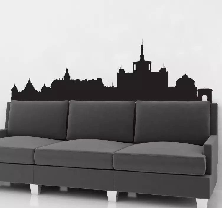 Vinilo decorativo skyline Bucarest - TenVinilo