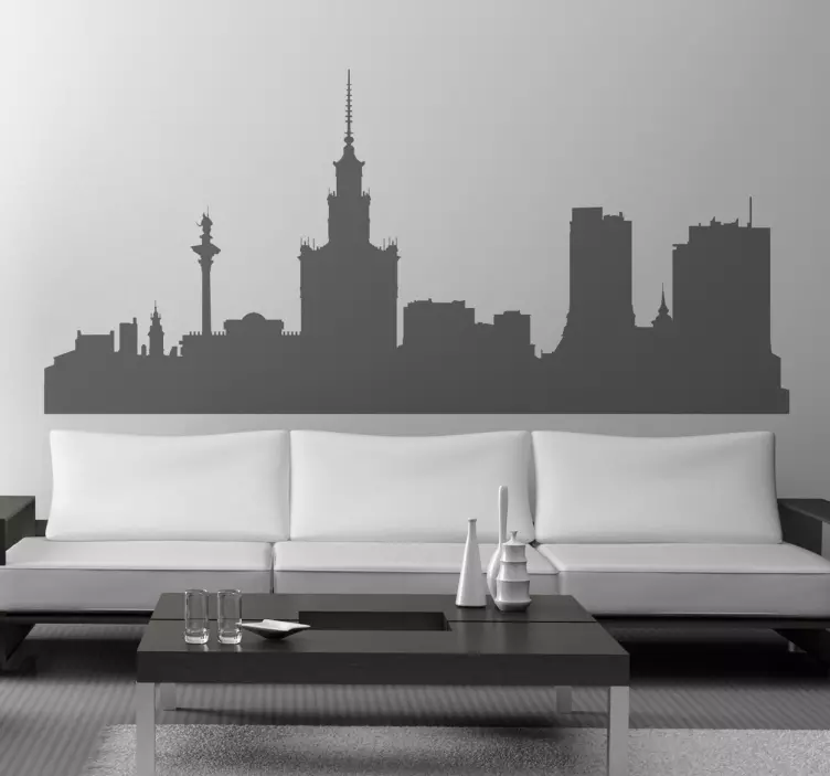 Vinilo decorativo skyline Varsovia - TenVinilo