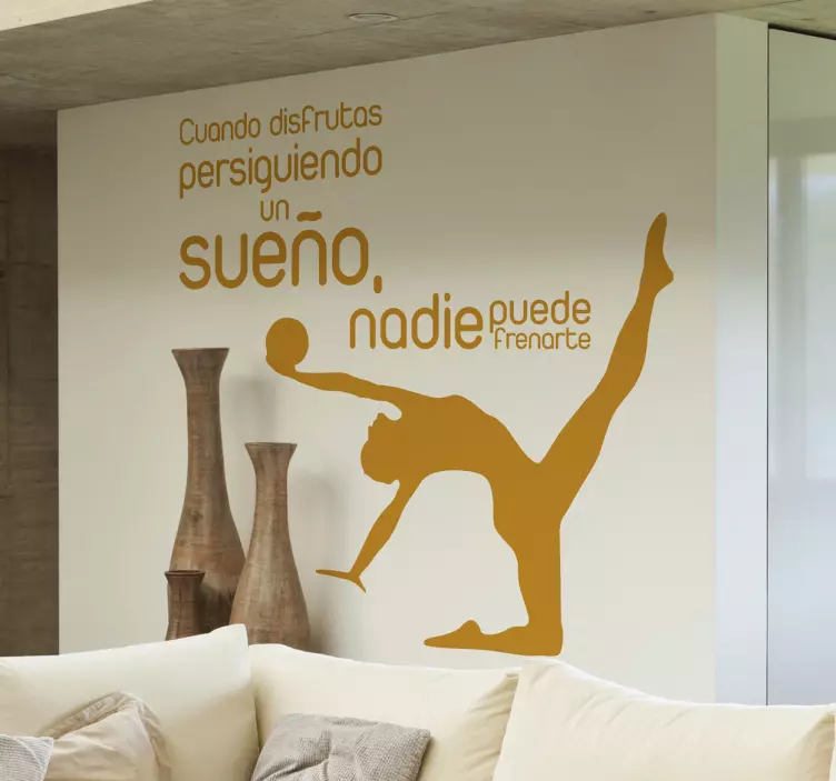 Vinilo decorativo superación gimnasta - TenVinilo