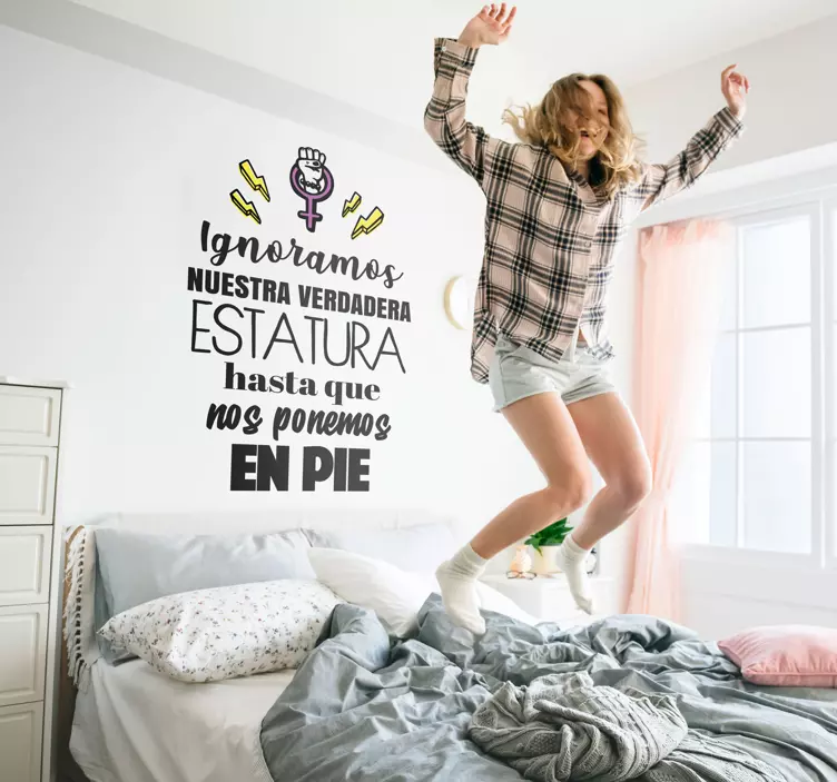 Vinilo decorativo frase feminista igualdad - TenVinilo