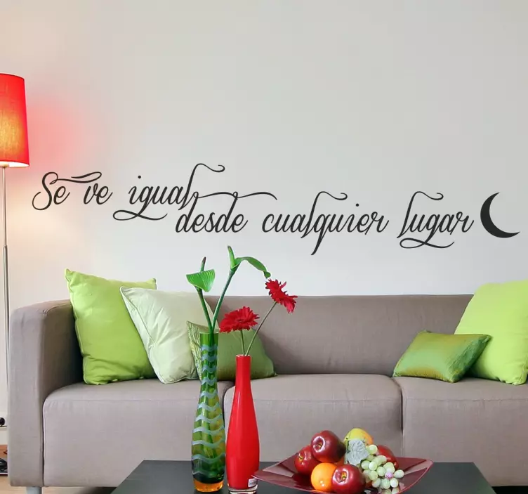 Vinilo decorativo texto se ve igual - TenVinilo