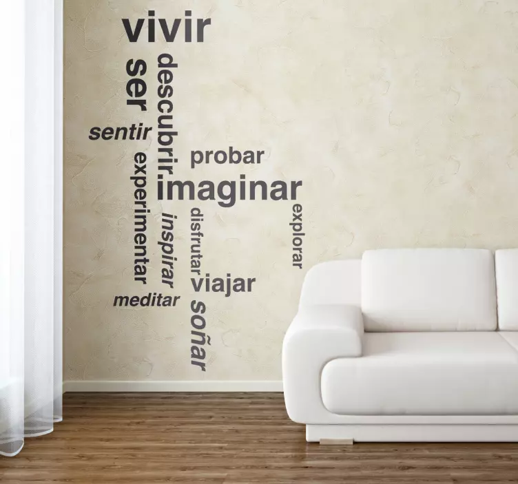 Vinilo pared frase motivadora conceptos vida - TenVinilo