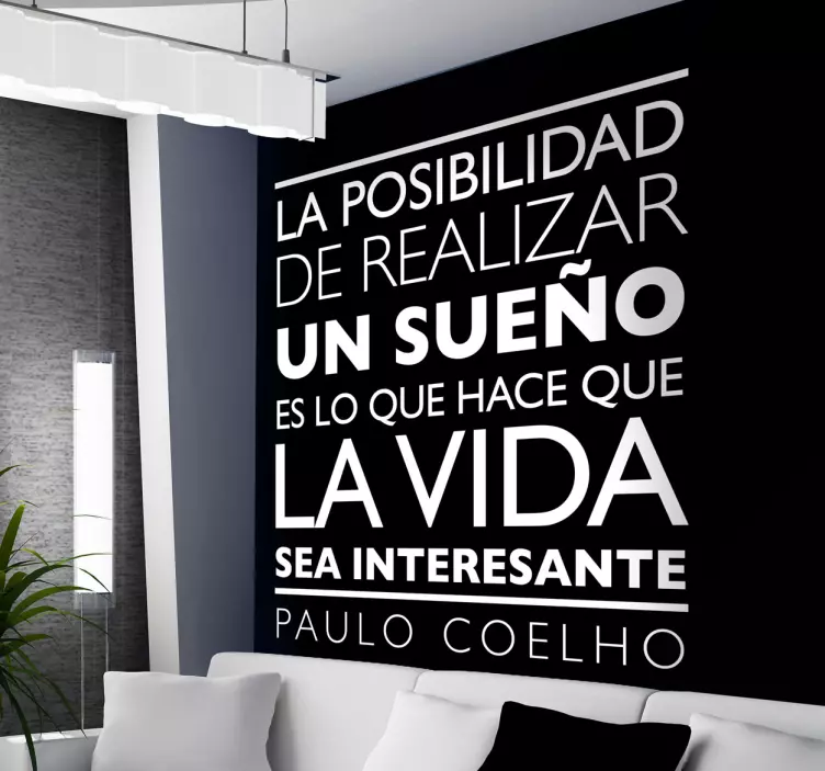 Vinilo decorativo vida interesante - TenVinilo