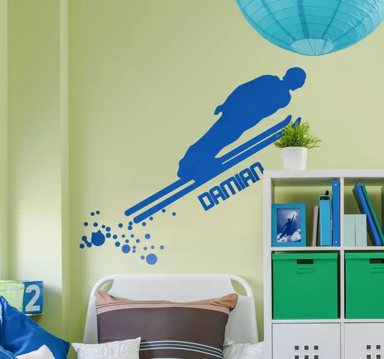 Vinilo deporte extremo figura de acción de esquí - TenVinilo