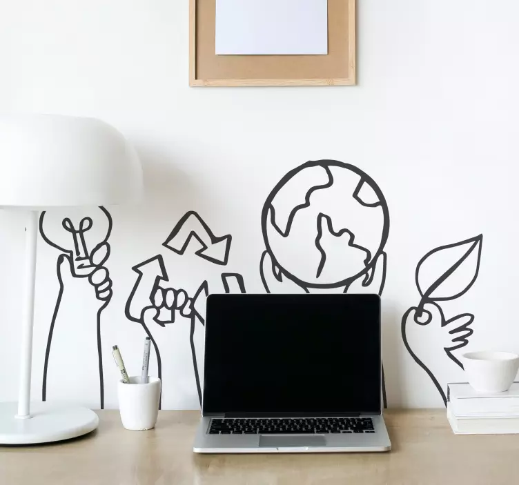 Vinilo dibujo dibujo ecoacciones - TenVinilo