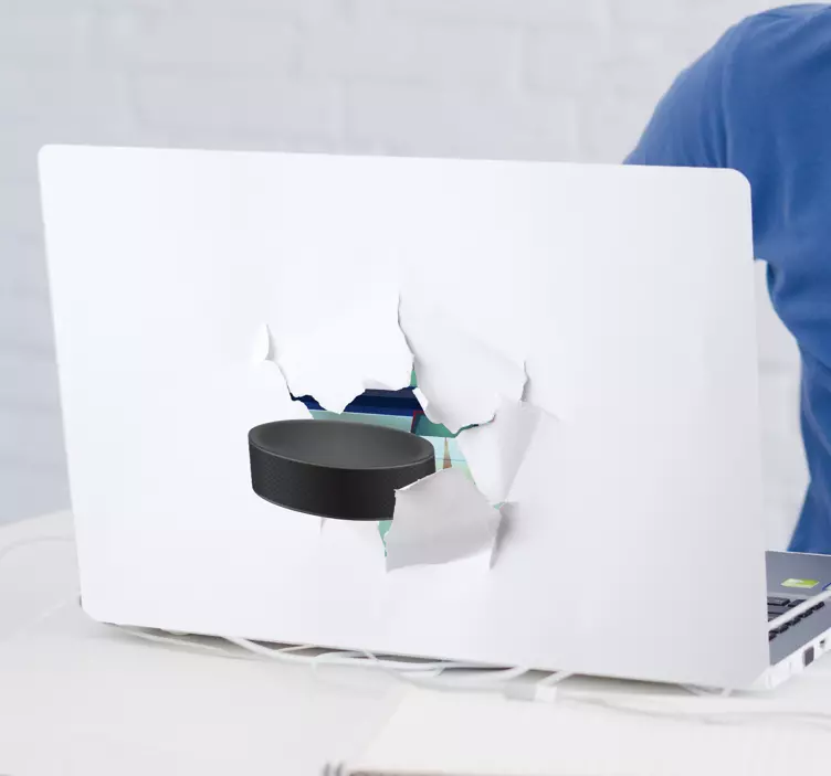 Vinilo dibujo Hockey sobre hielo - TenVinilo