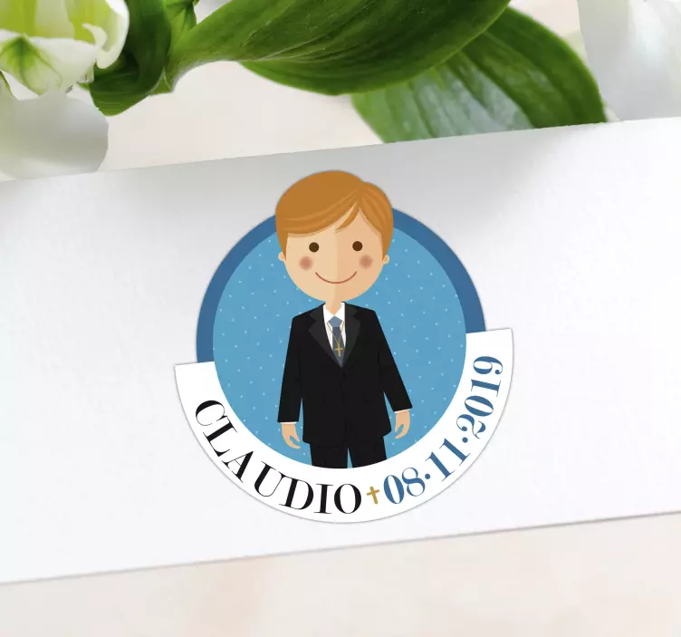 Vinilo dibujo mi primera comunión para niños - TenVinilo