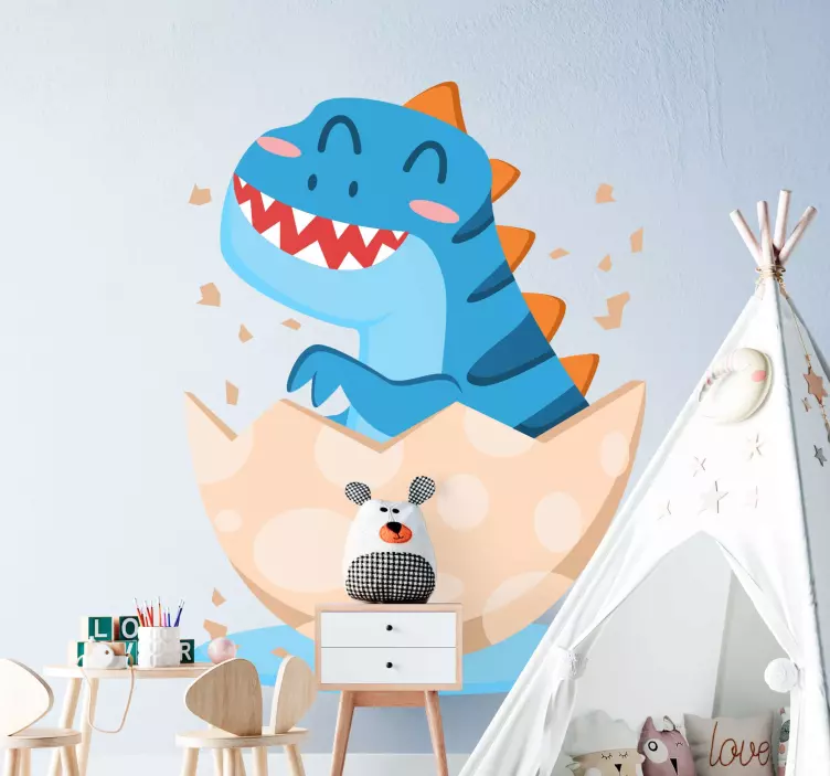 Vinilo dinosaurio feliz nacido - TenVinilo