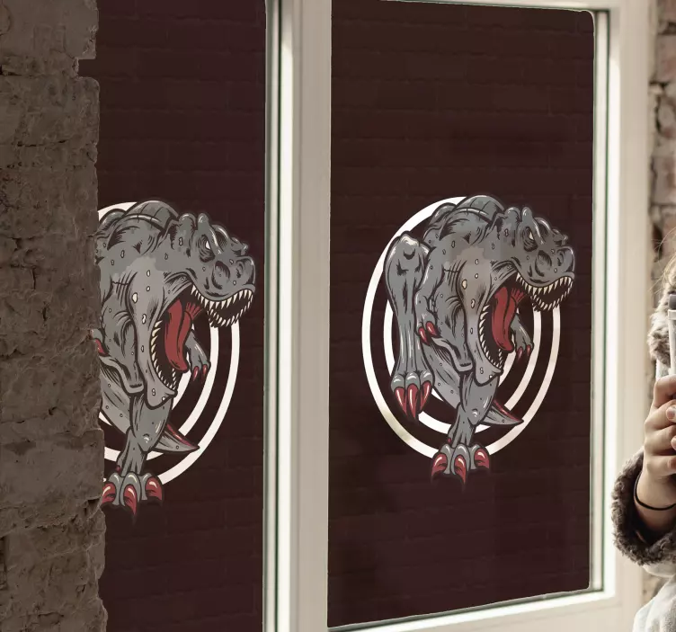 Vinilo diseño rugido de dinosaurio - TenVinilo