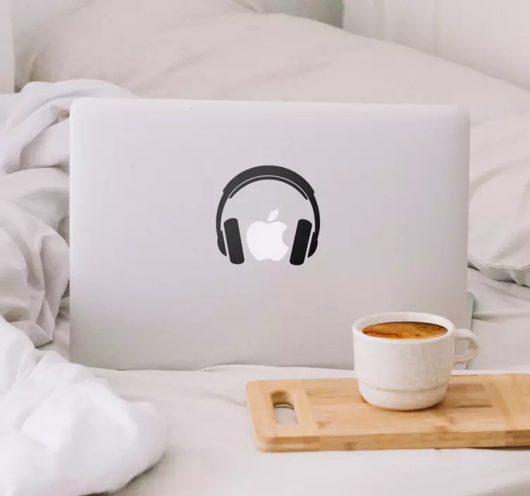 Vinilo dj macbook auriculares - TenVinilo