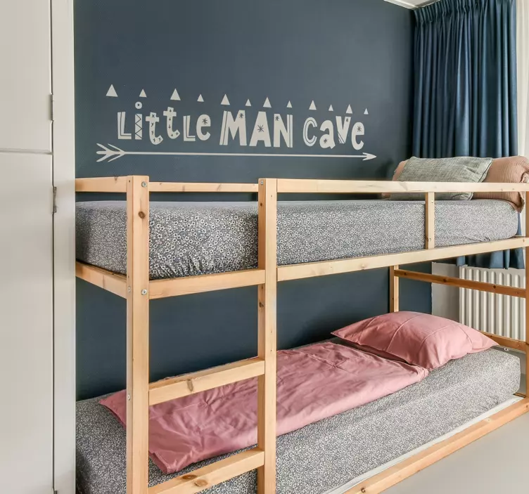 Vinilo dormitorio infantil little man cave - TenVinilo