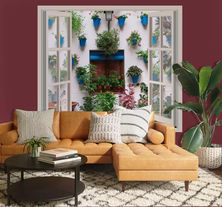 Vinilo 3D efectos visuales patio andaluz - TenVinilo