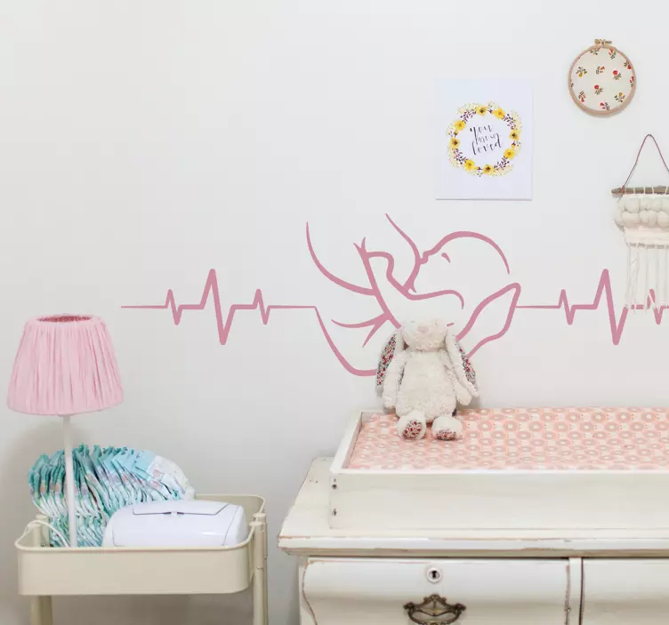 Vinilo electrocardiograma lactancia - TenVinilo