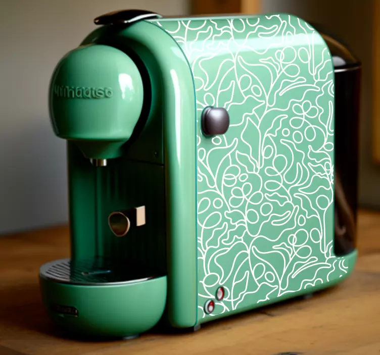 Vinilo electrodoméstico Abstract coffee plant - TenVinilo