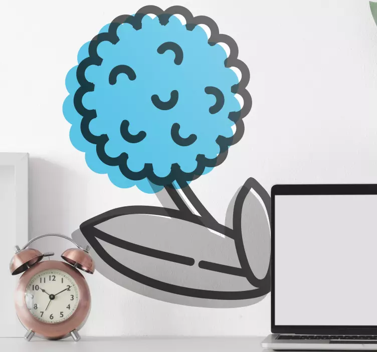 Vinilo elemento floral juguetón - TenVinilo