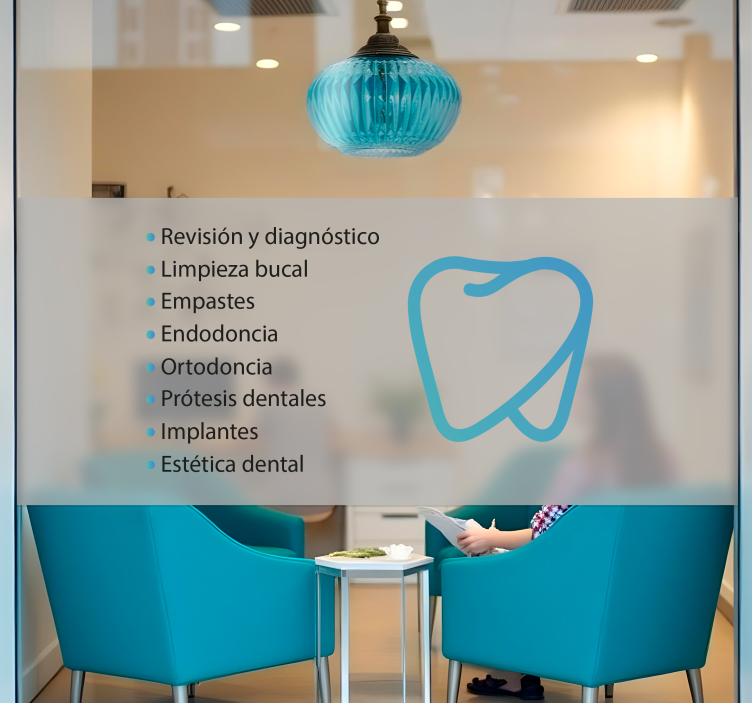 Vinilo escaparate translúcido con servicios personalizados - TenVinilo