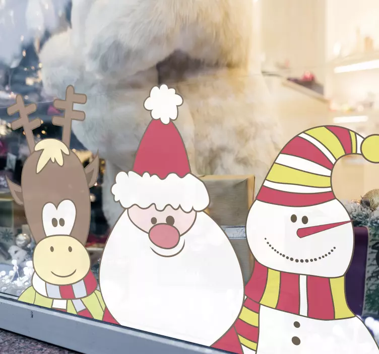 Vinilo navidad escaparate decoración navideña - TenVinilo