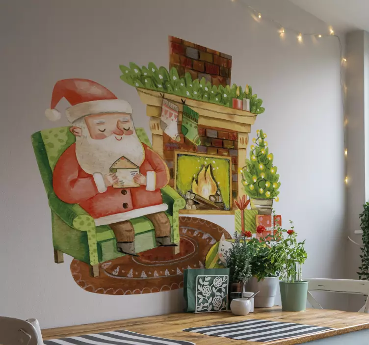 Vinilo escena festiva acogedora - TenVinilo