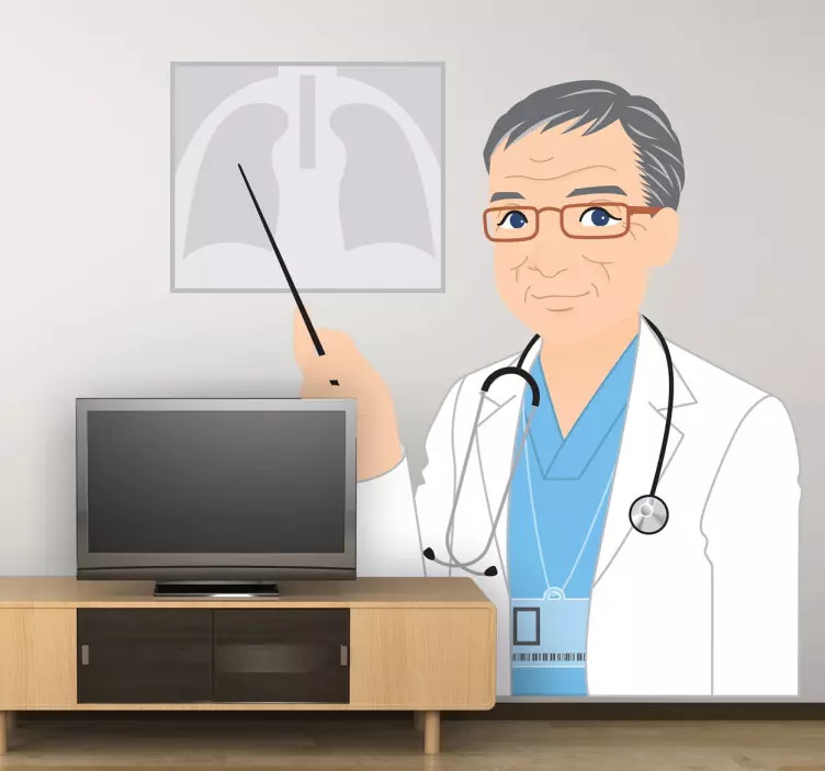 Vinilo estética ilustración profesional médica - TenVinilo