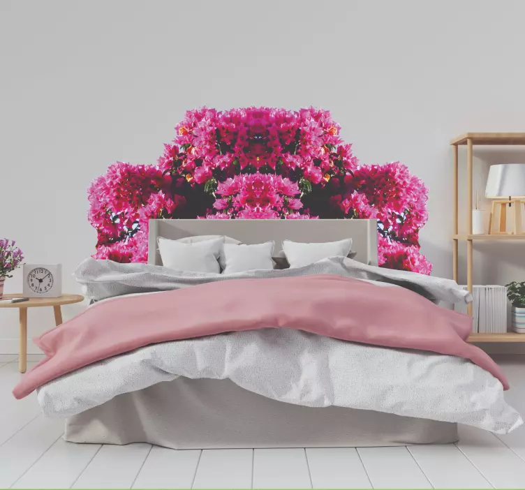 Vinilo flores Bugambilia Cabecero - TenVinilo