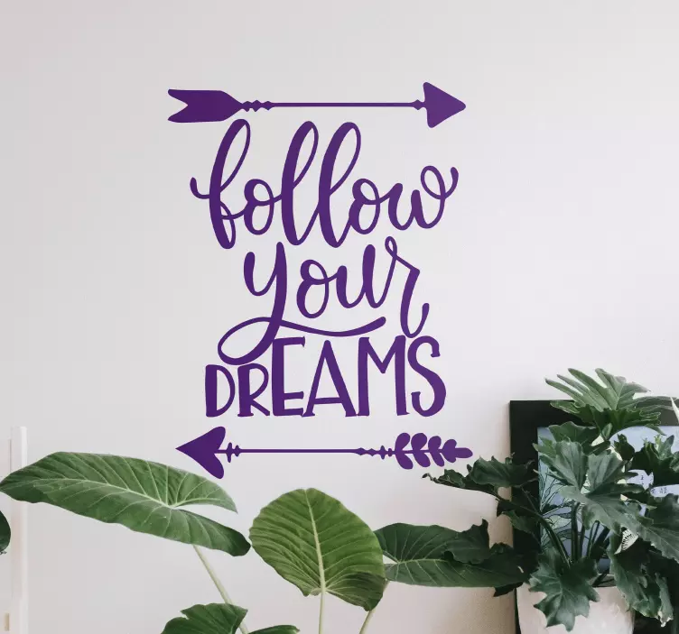 Vinilo frase apunta alto y nunca te detengas - TenVinilo