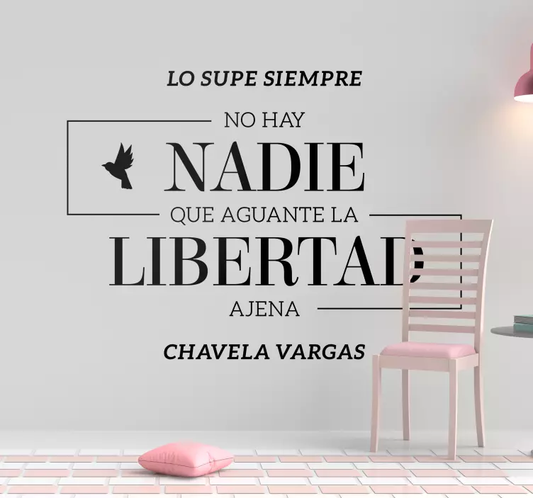 Vinilo frase célebre Lo supe siempre - TenVinilo