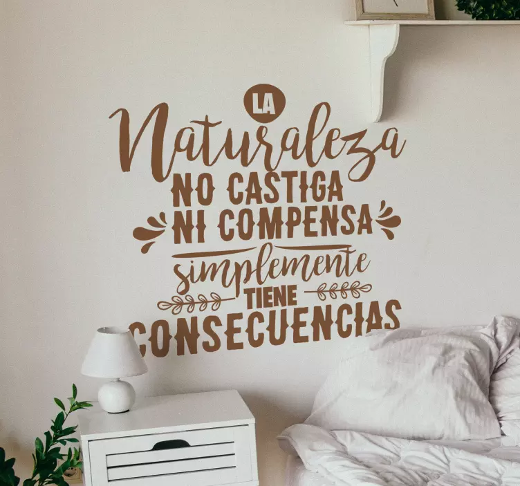 Vinilo con frase ecologista - TenVinilo