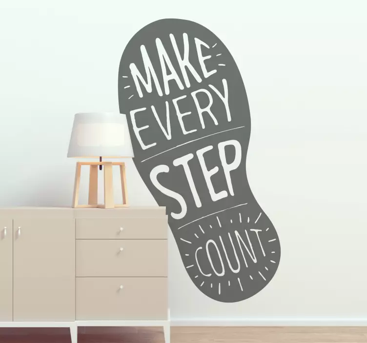 Vinilo frase make every step count - TenVinilo