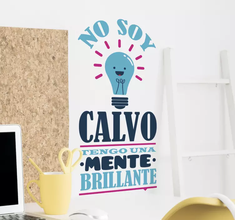 Vinilo frase no soy calvo - TenVinilo