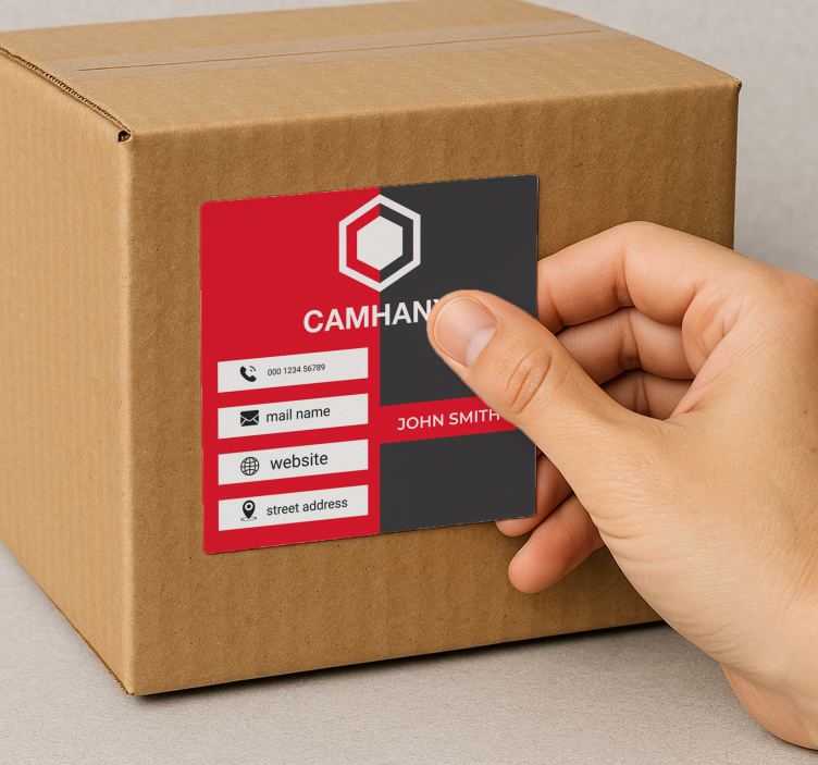 Pegatina personalizada tarjeta de visita empresa - TenVinilo