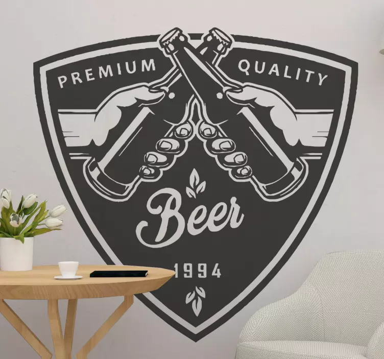Vinilo gastronomía cerveza de calidad premium - TenVinilo