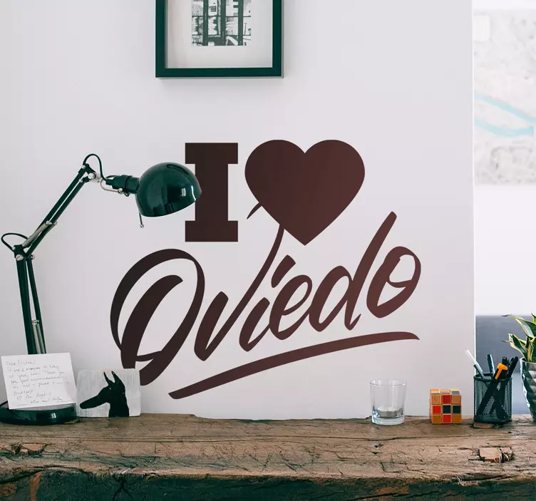 Vinilo pared I love Oviedo - TenVinilo
