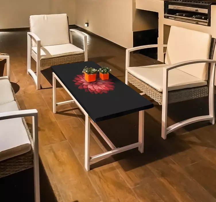 Vinilo para mesas flor roja - TenVinilo