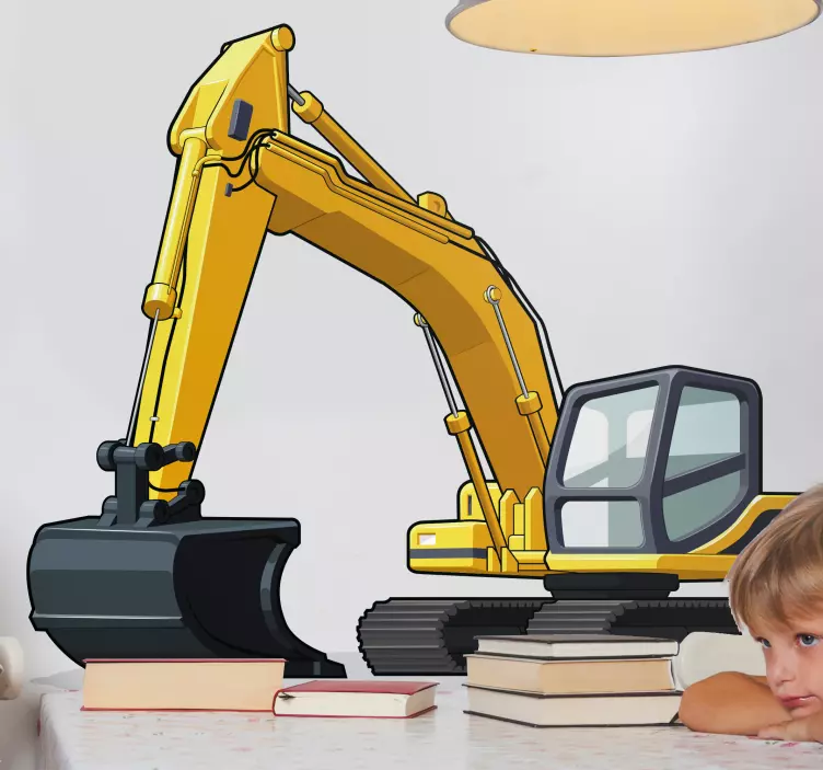 Vinilo ilustración de vehículo de construcción - TenVinilo