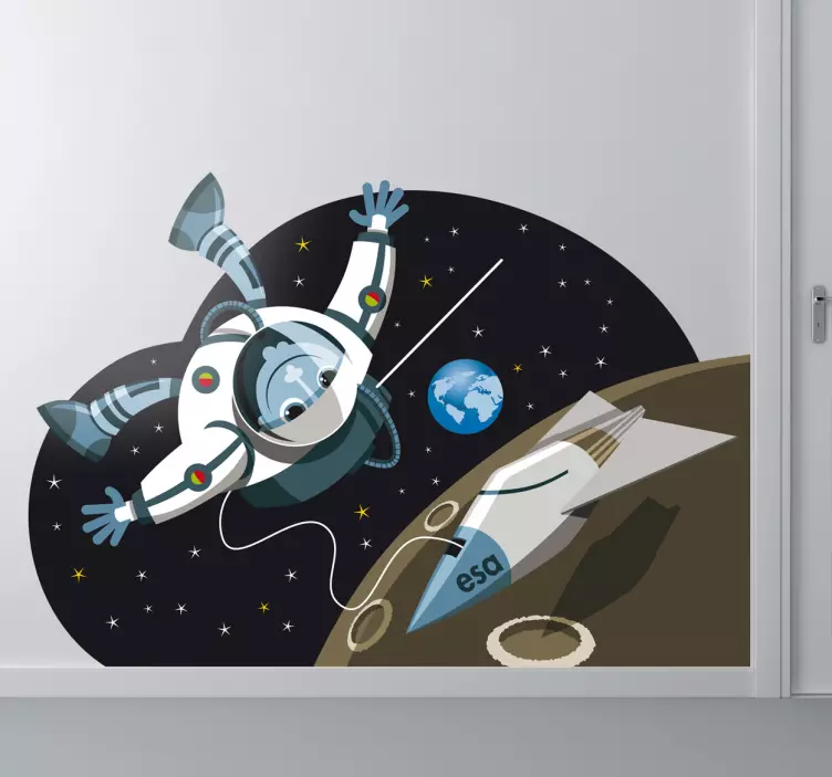 Vinilo infantil astronauta europeo - TenVinilo