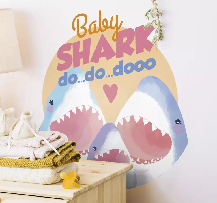 Vinilo infantil Baby shark song - TenVinilo