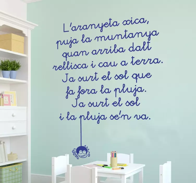 Vinilo infantil canción aranyeta xica - TenVinilo