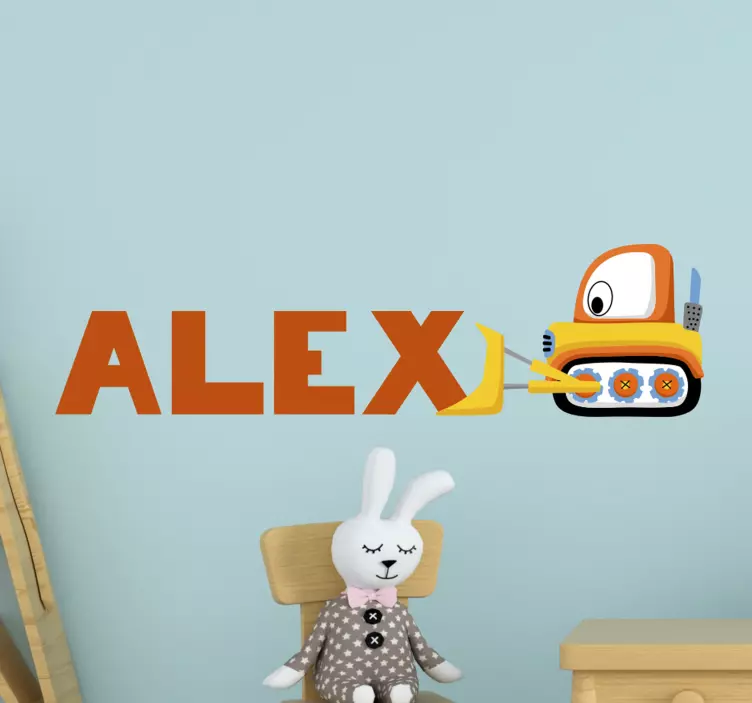 Vinilo infantil de vehículos de construcción - TenVinilo