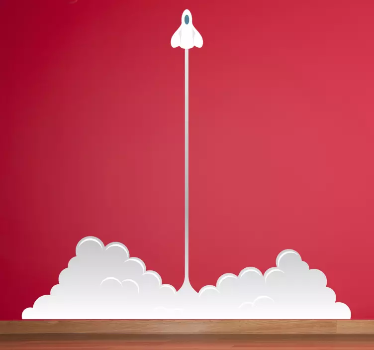 Vinilo infantil despegue cohete - TenVinilo