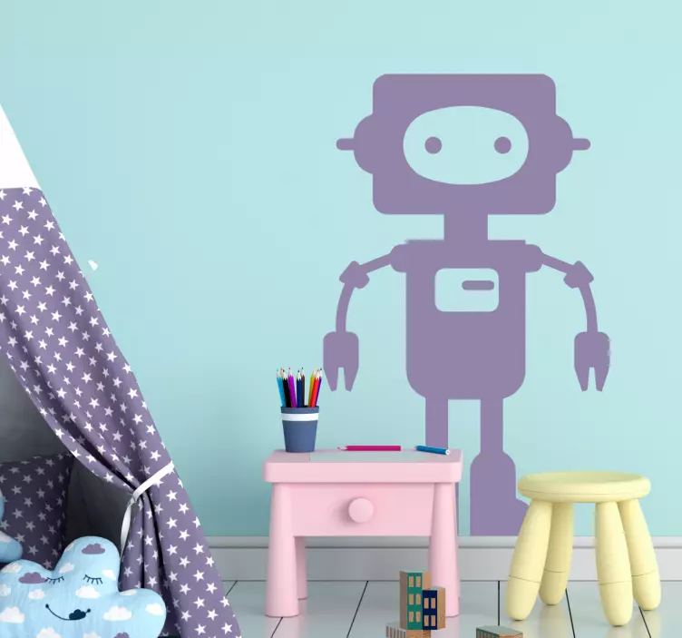 Vinilo infantil figura de robot caprichosa - TenVinilo