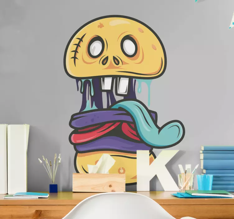 Vinilo infantil monstruo criatura de caricaturas juguetona - TenVinilo