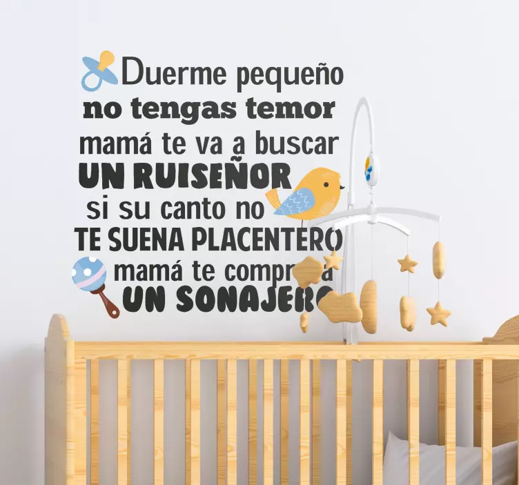 Vinilo infantil Nana Calla pequeño - TenVinilo