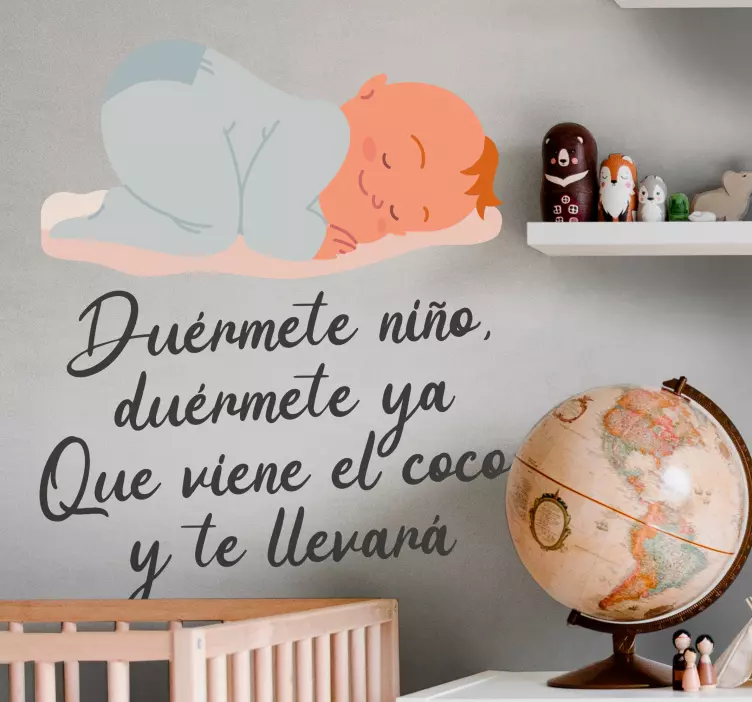 Vinilo infantil Nana "Duérmete niño" - TenVinilo