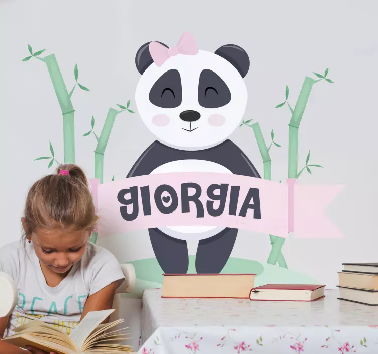Vinilo infantil panda adorable - TenVinilo