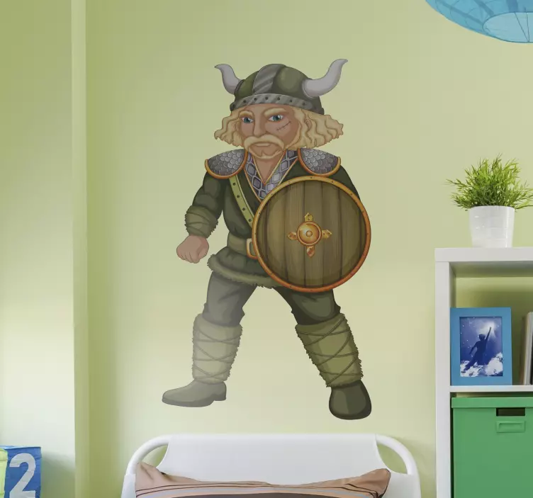 Vinilo infantil peluche guerrero vikingo - TenVinilo