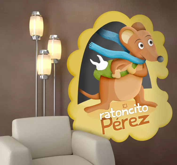 Vinilo infantil ratoncito Pérez texto - TenVinilo