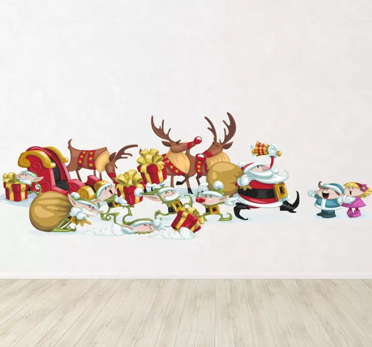 Vinilo infantil Santa Claus ya llegó - TenVinilo