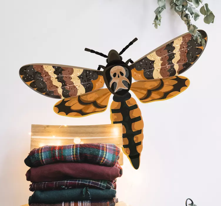 Vinilo insecto esfinge de calavera - TenVinilo