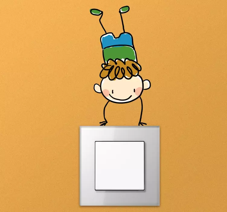 Pegatina para interruptor niño piruetas - TenVinilo